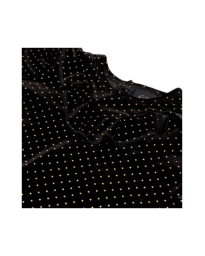 Petit by Sofie Schnoor - SORT VELOUR KJOLE MED GULD