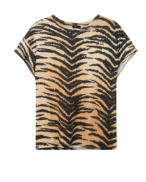 Alix The Label - KNITTED BOXY TIGER T-SHIRT