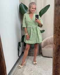 Ganni - SEERSUCKER DRESS