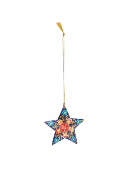 Anna+nina - HANDPRINTET STAR ORNAMENT