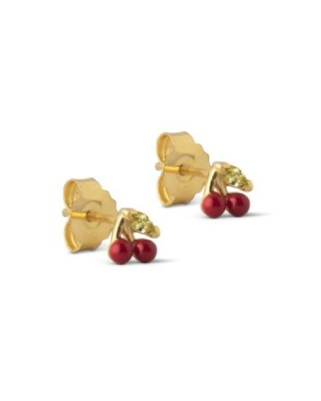 CHERRY EARRING Enamel Køb til kvinder