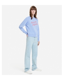 Maison Kitsune - HANDWRITING SWEATER BLÅ