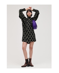 Ganni - PRINTED CREPE DRESS