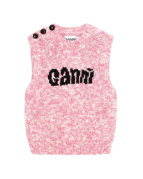 Ganni - VEST COTTON ROPE KNIT Ganni - VEST COTTON ROPE KNIT