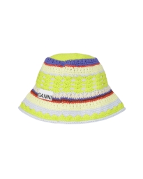 Ganni - COTTON CROCHET BUCKET HAT