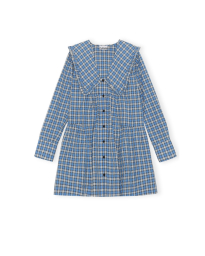 Ganni - SEERSUCKER CHECK SHIRT DRESS