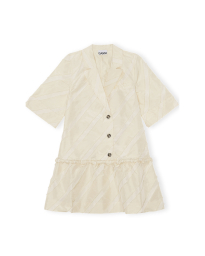 Ganni - STRIPE TAFETTA DRESS