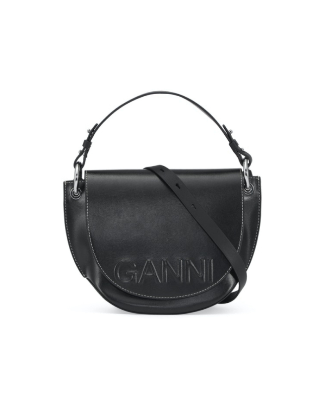 Ganni - SADDLE BAG BLACK 