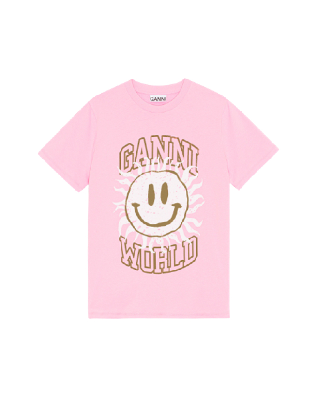 Ganni - JERSEY TEE LILAC