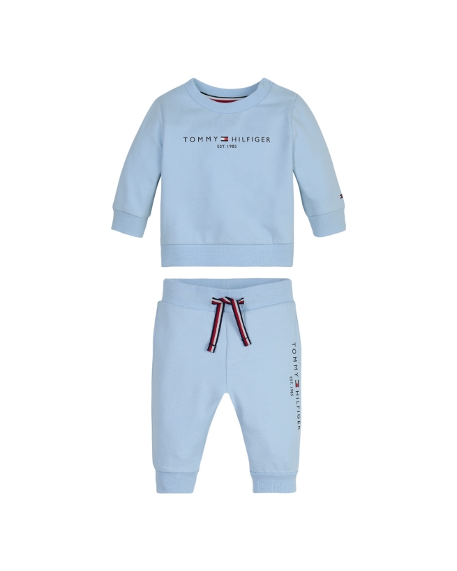 pendul forvrængning vækstdvale BABY ESSENTIAL CREWSUIT SKY - Tommy Hilfiger Kids - Køb til børn