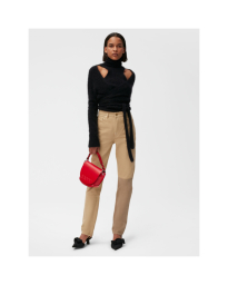 Ganni - BRUSHED WRAP BLOUSE