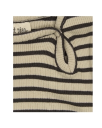 Petit Piao - STRIPED ONESIE RAVEN