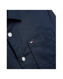 Tommy Hilfiger Kids  - CHEST POCKET TWILL SHIRT NAVY