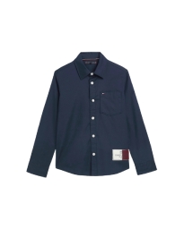 Tommy Hilfiger Kids  - CHEST POCKET TWILL SHIRT NAVY