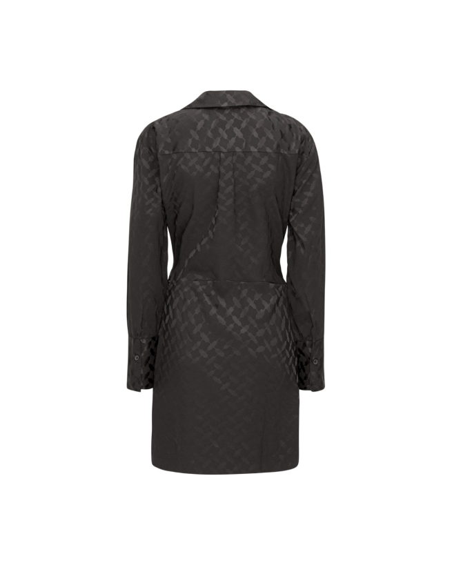 Karmamia - Ivy Wrap Dress - Black Keffiyeh Jacquard