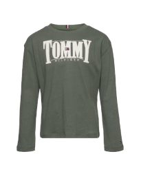 Tommy Hilfiger Kids  - CORD APPLIQUÈ LONG SLEEVE T-SHIRT