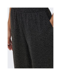 Only - ZIGGY PANTS BLACK/SILVER