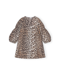 Ganni - LEOPARD JACQUARD DRESS