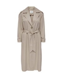 Only - LINE LANG TRENCHCOAT SAND