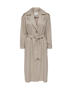 Only - LINE LANG TRENCHCOAT SAND