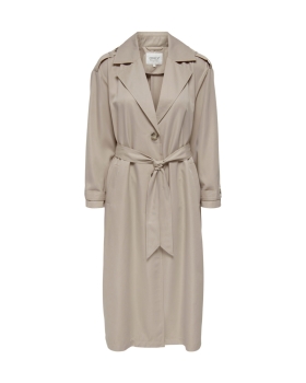 Only - LINE LANG TRENCHCOAT SAND