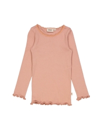 Wheat - LANGÆRMET BLONDE RIB T-SHIRT ROSE