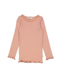 Wheat - LANGÆRMET BLONDE RIB T-SHIRT ROSE