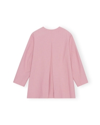 Ganni - OVERSIZED BLAZER MELANGE PINK