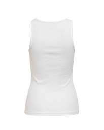 Only - RIBSTRIKKET TANKTOP HVID