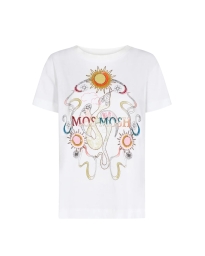 Mos Mosh - BEC T-SHIRT MED PRINT HVID