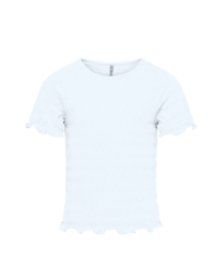 Only Kids - CELINA SMOCK T-SHIRT HVID