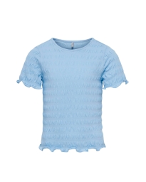 Only Kids - CELINA SMOCK T-SHIRT BLÅ