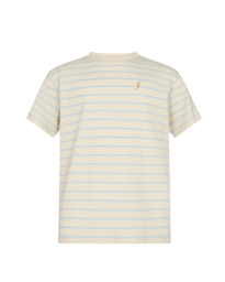 Petit by Sofie Schnoor - STRIBET T-SHIRT LYSEBLÅ/CREME