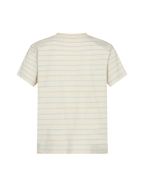 Petit by Sofie Schnoor - STRIBET T-SHIRT LYSEBLÅ/CREME