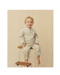Petit by Sofie Schnoor - STRIBET BOMULDS SKJORTE GRØN