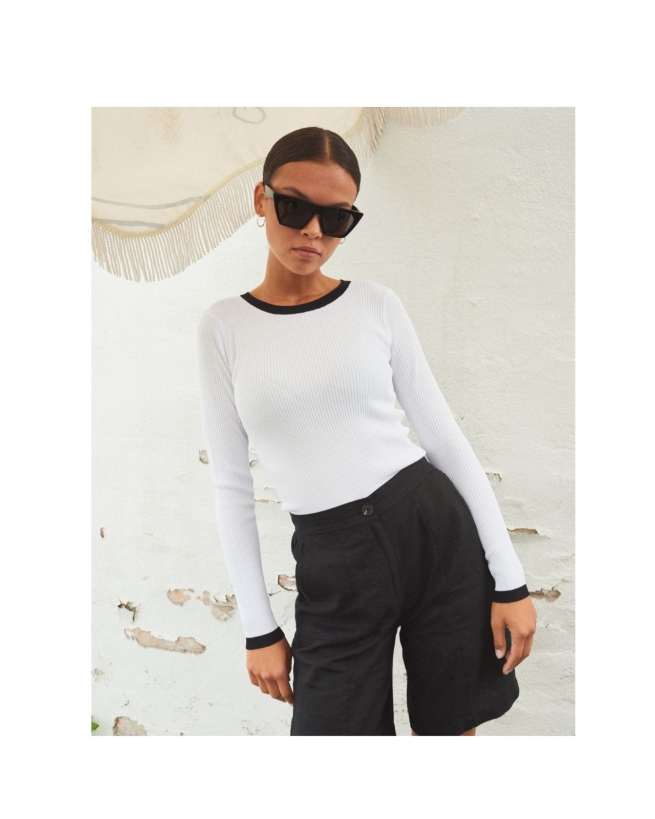 Levete Room - NONA LANGÆRMET BLUSE HVID