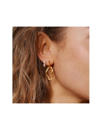 Enamel - PEARLIE MINI HOOPS GULD/HVID