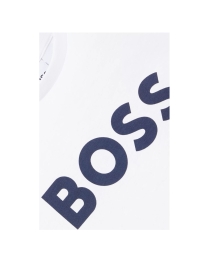 Hugo Boss Kids - BOMULDS T-SHIRT MED PRINT HVID