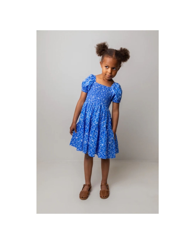 Marmar - DYMAN KJOLE HVIDE FUGLE BLÅ