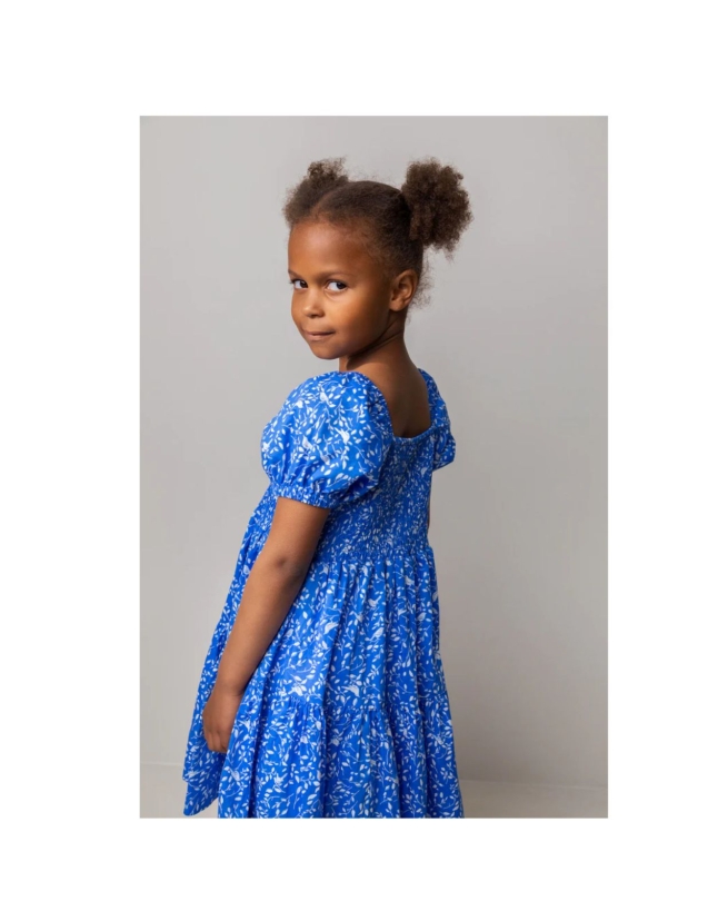 Marmar - DYMAN KJOLE HVIDE FUGLE BLÅ