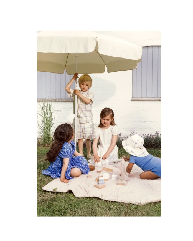 Marmar - DYMAN KJOLE HVIDE FUGLE BLÅ