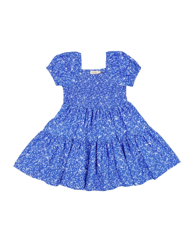 Marmar - DYMAN KJOLE HVIDE FUGLE BLÅ