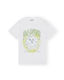 Ganni - BUNNY T-SHIRT HVID