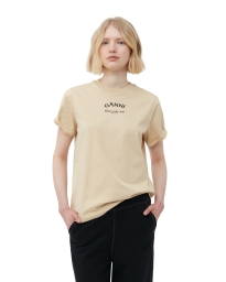 Ganni - NICE DAY T-SHIRT BEIGE