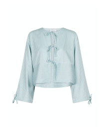Neo Noir - WANDA STRIBET BLUSE TURKIS