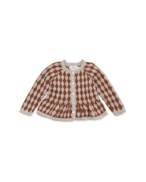 Konges Sløjd - MEOMI FRILL CARDIGAN HARLEKIN KNIT 