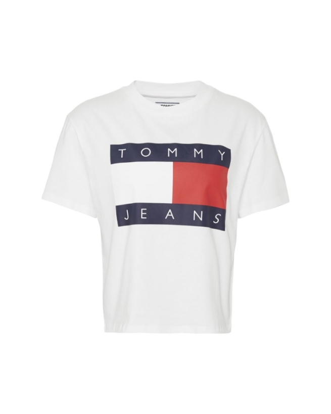 tårn morbiditet bakke TOMMY FLAG CROPPED T-SHIRT - Tommy Hilfiger Denim - Køb til kvinder