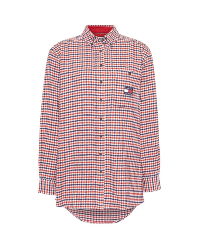 Trafikprop Stationær butiksindehaveren RELAXED FIT HEAVY FLANNEL GINGHAM SHIRT - Tommy Hilfiger Denim - Køb til  kvinder