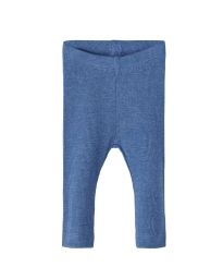 Name It - BASIS RIBSTRIKKET LEGGINGS BLÅ