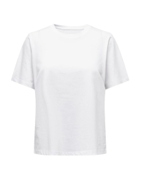 Only - BASIS ENSFARVET T-SHIRT HVID